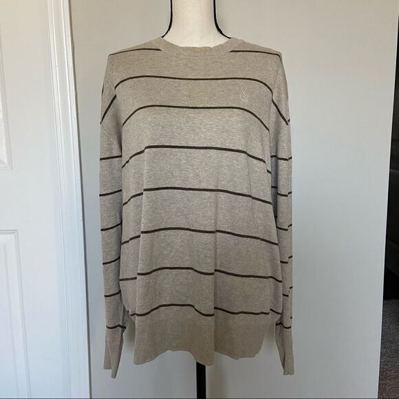 Vintage Oversized Brown Nautica Striped Sweater - Picture 1 of 4